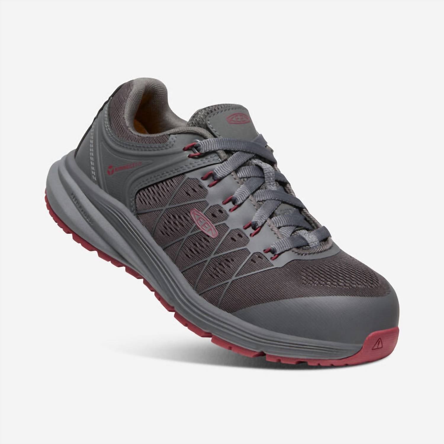Keen Women's Vista Energy Carbon Fiber Toe Shoes in magnet rhubarb - women's sneaker - detail view