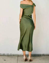 Dress Forum - Women's Tea Satin Midi Dress