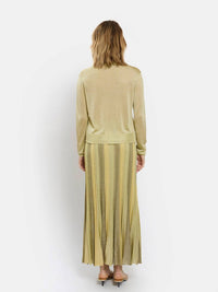 Maison Lurex Women's Gala Lurex Cardigan in lime - women's cardigan - view 4