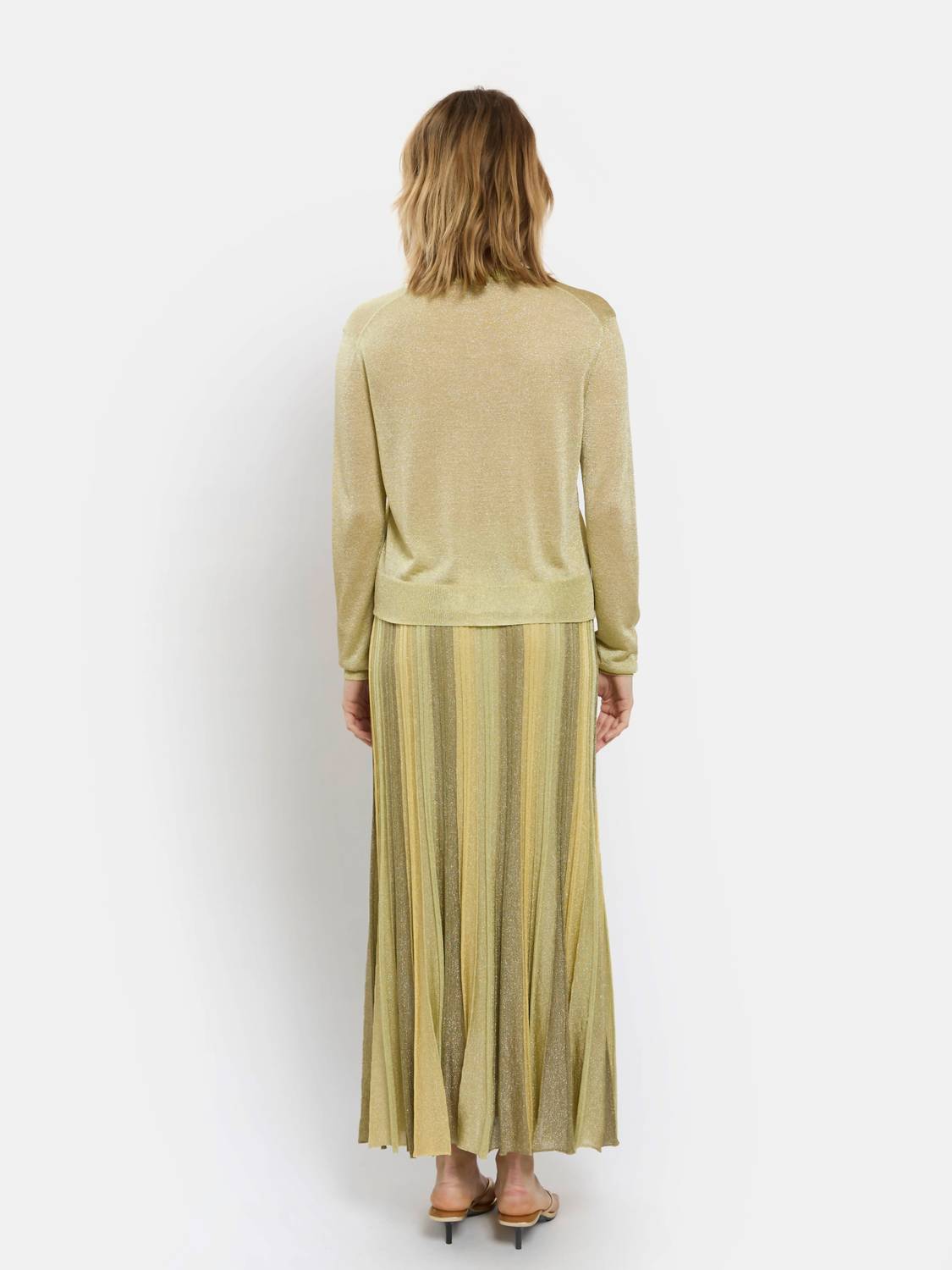Maison Lurex Women's Gala Lurex Cardigan in lime - women's cardigan - view 4