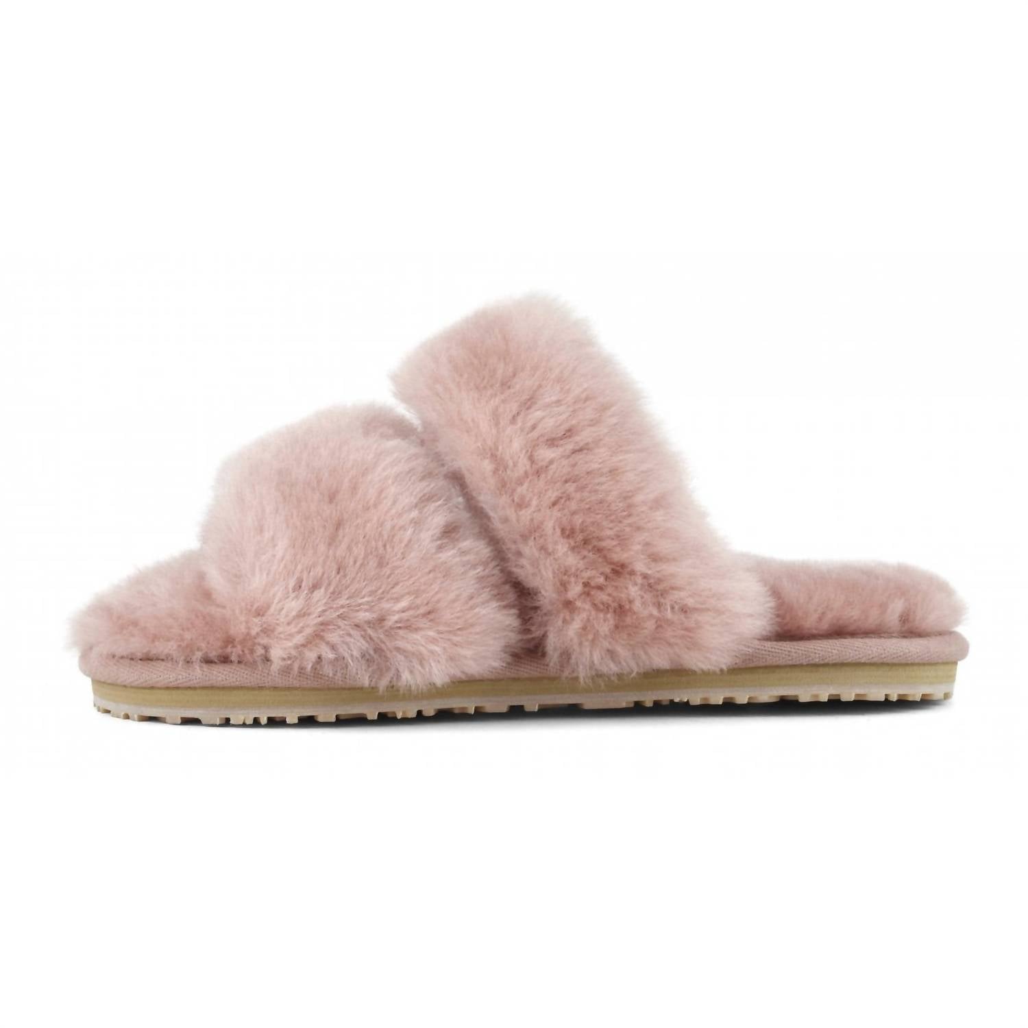 Mou - Women's 2 Stripes Sheepskin Fur Slipper
