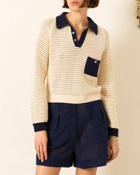 Alix Of Bohemia - Liza Captain Crochet Long Sleeve Top