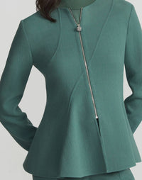 Lafayette 148 - Collarless Flounced Hem Jacket