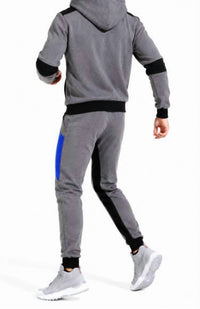 The Athletic Side Of Us The Builder Set – Organic Cotton Zip Hoodie & Tapered Sweatpants in gray - men's item - alternate view