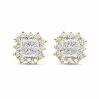 Diana M Jewels - Women's Radiant Lab-Grown Diamond Stud Earrings (7.00 Ct TCW) - Elegant