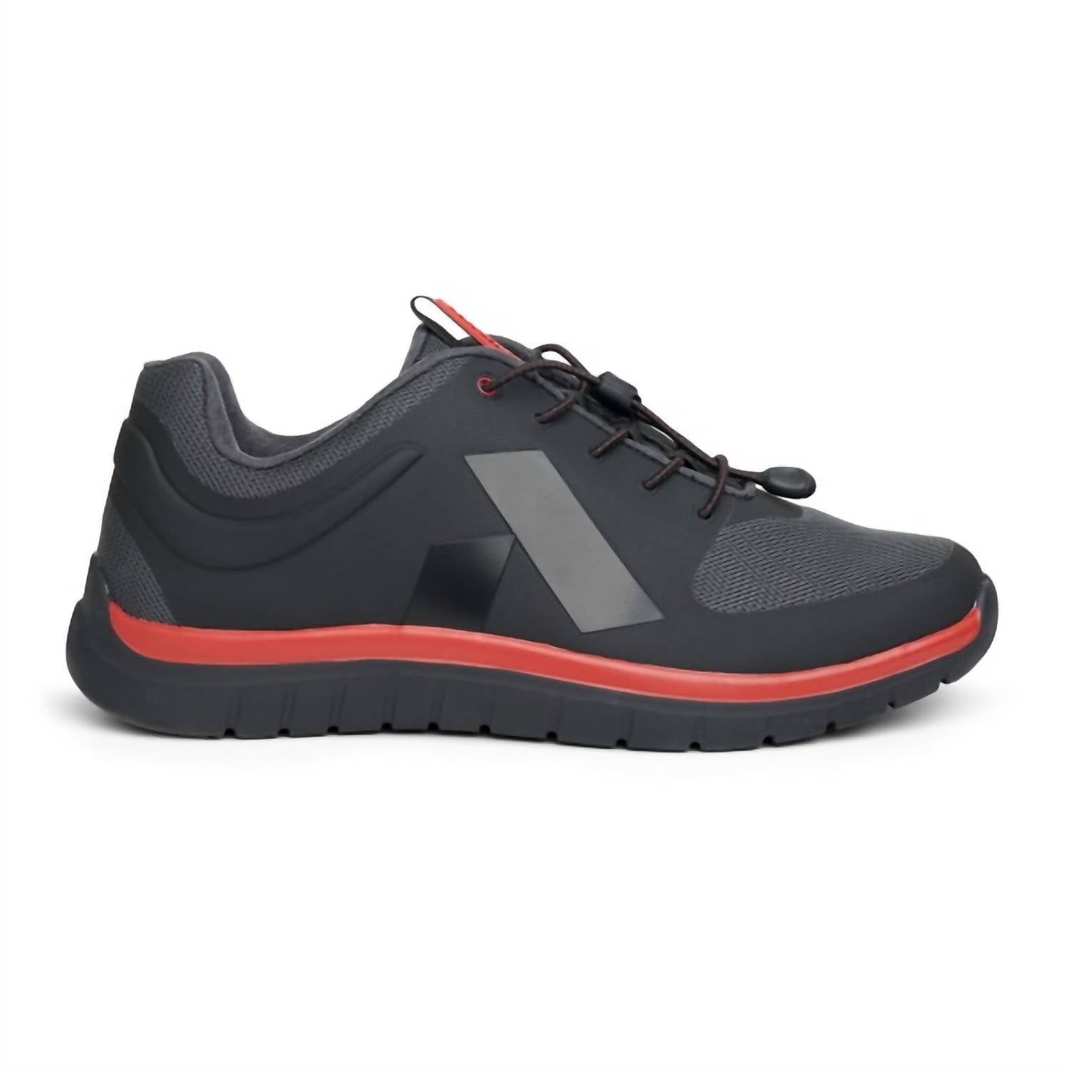 Anodyne Men's Sport Runner Shoe in black red - men's sneaker