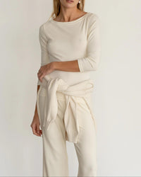 Donni. - Baby Rib Boatneck Tee