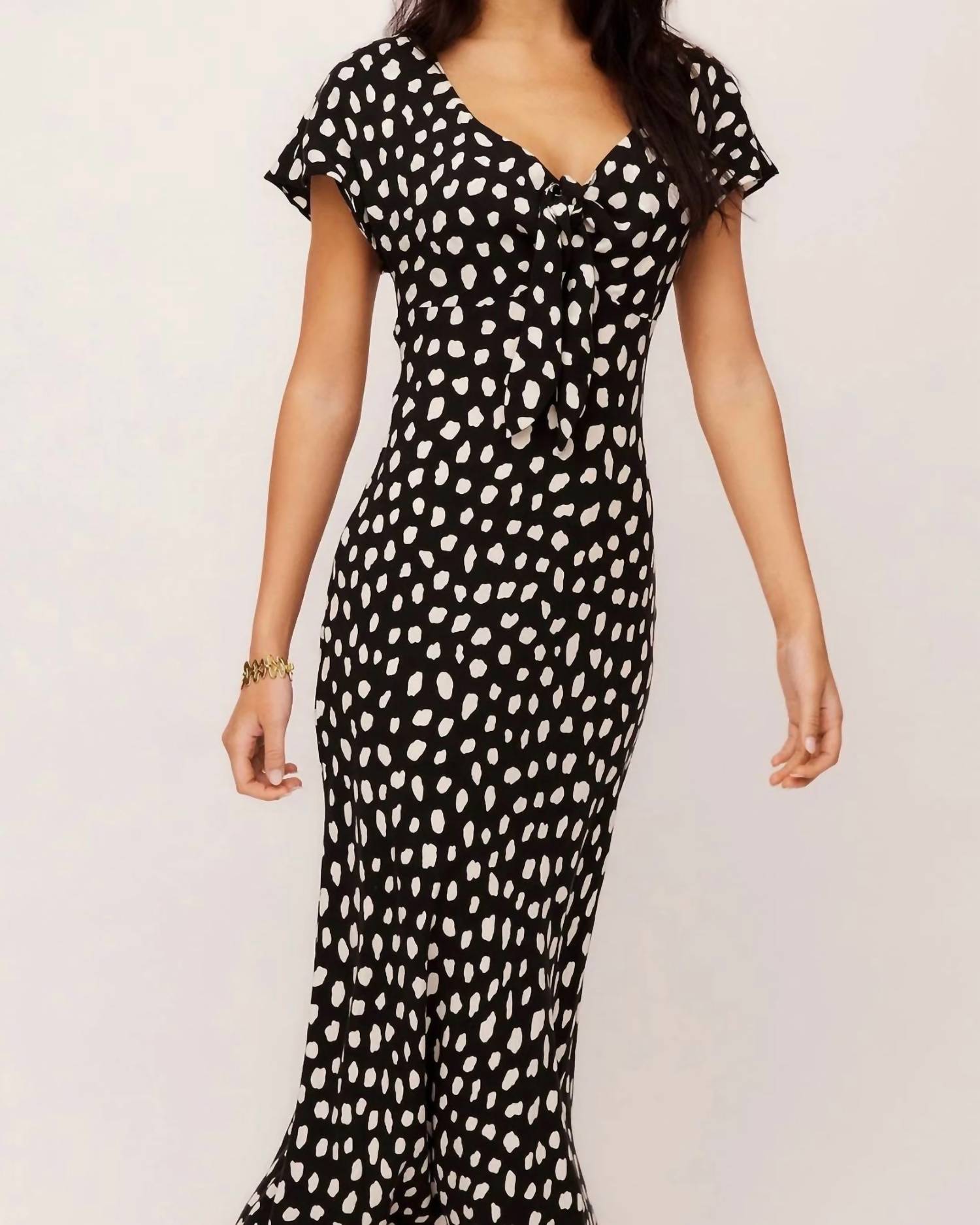 Fifteen Twenty - Emmeline Tie-Front Bias Dress