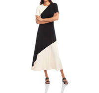 Karen Kane - Shannon Short Sleeve Contrast Midi Dress
