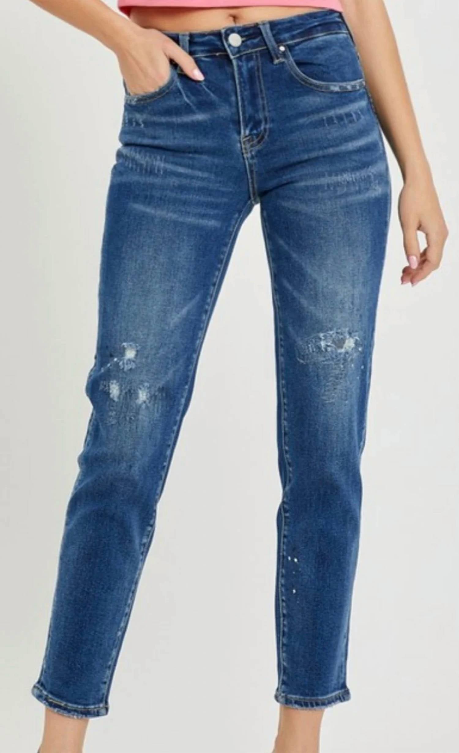 Risen - Mid Rise Tapered Jeans