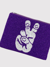 La Chic Designs - Women's Tcu Hand Beaded Coin Pouch