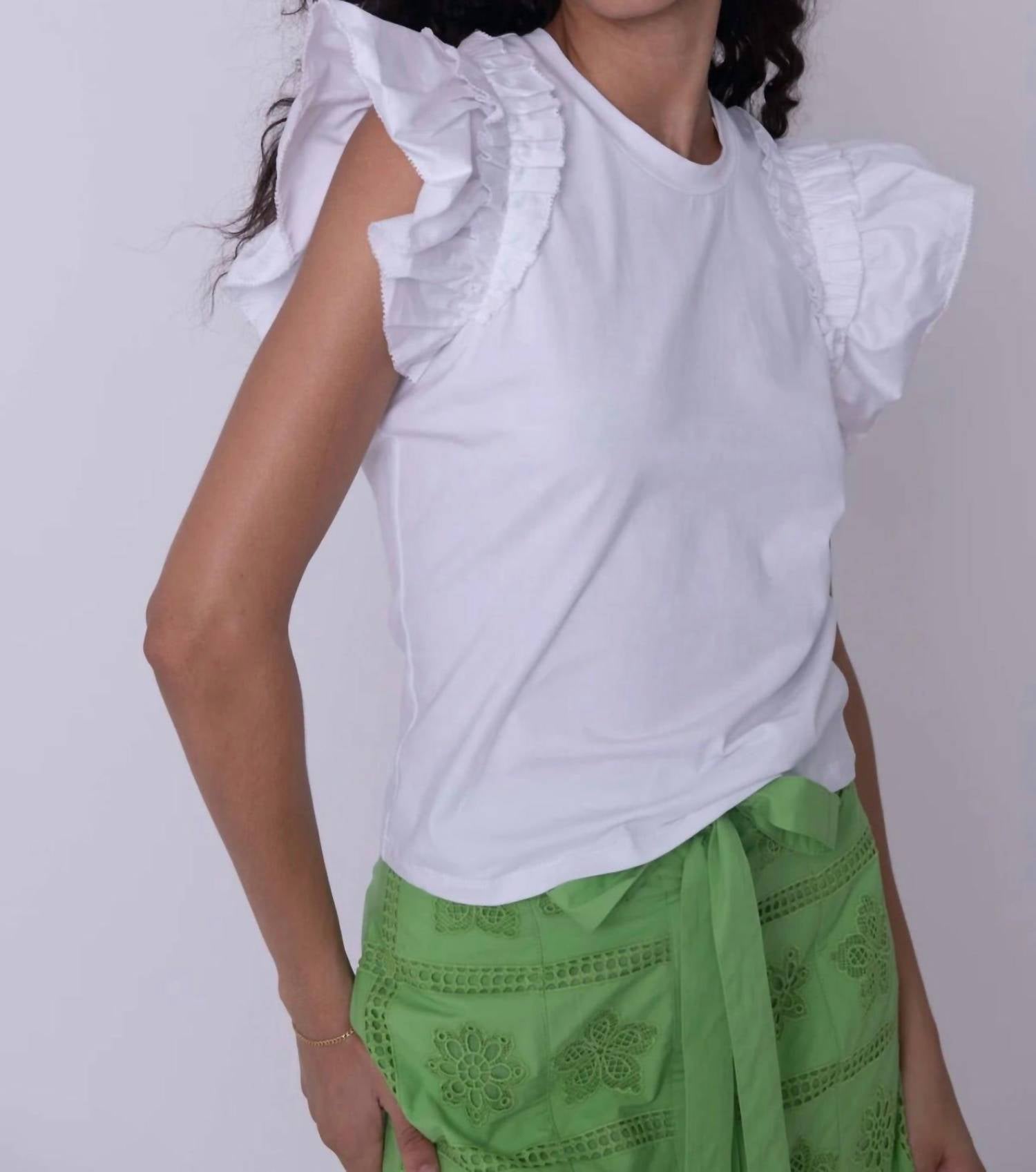 Love The Label - Lili Poplin Ruffle Tee