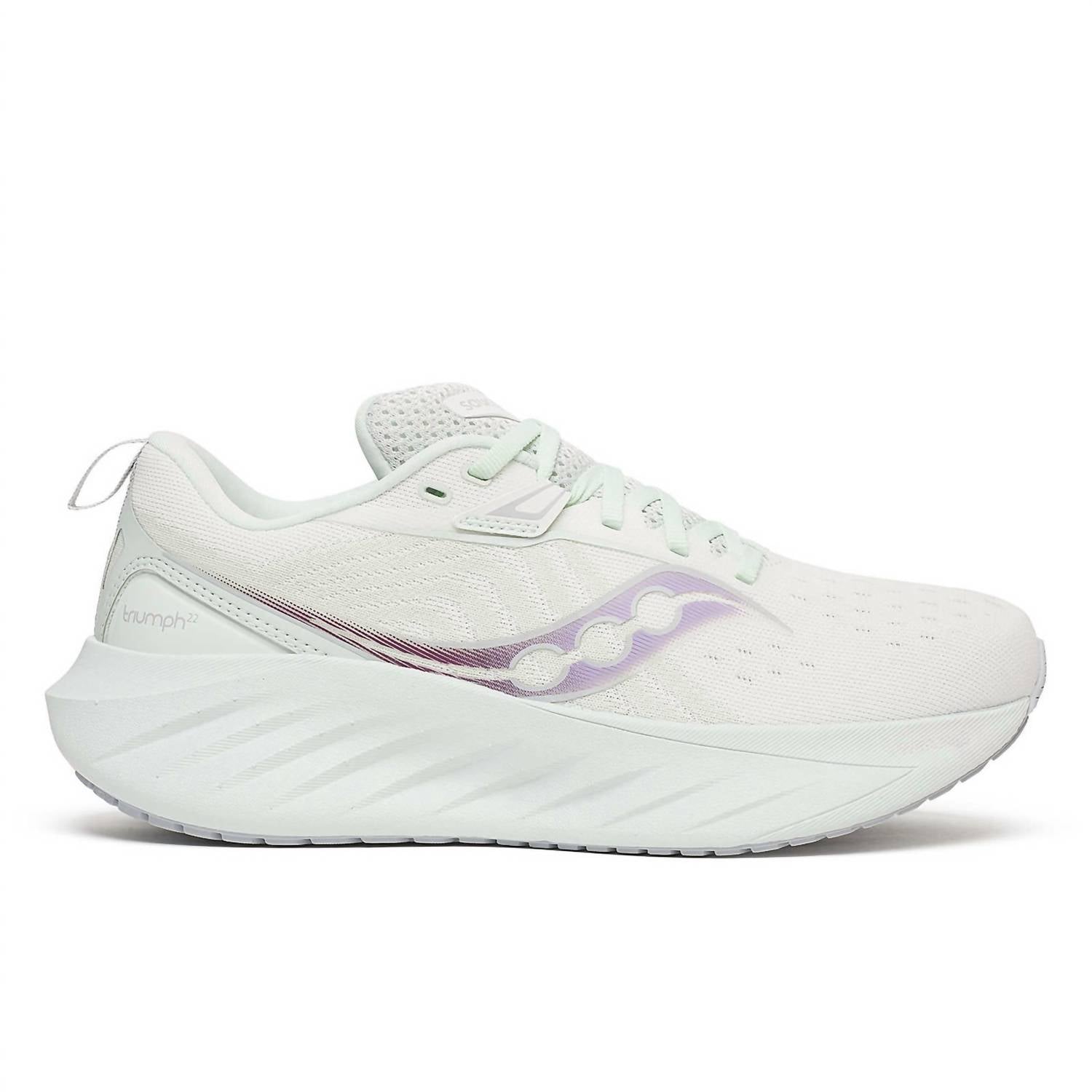 SAUCONY Women's Triumph 22 Running Shoes in white foam - women's shoe