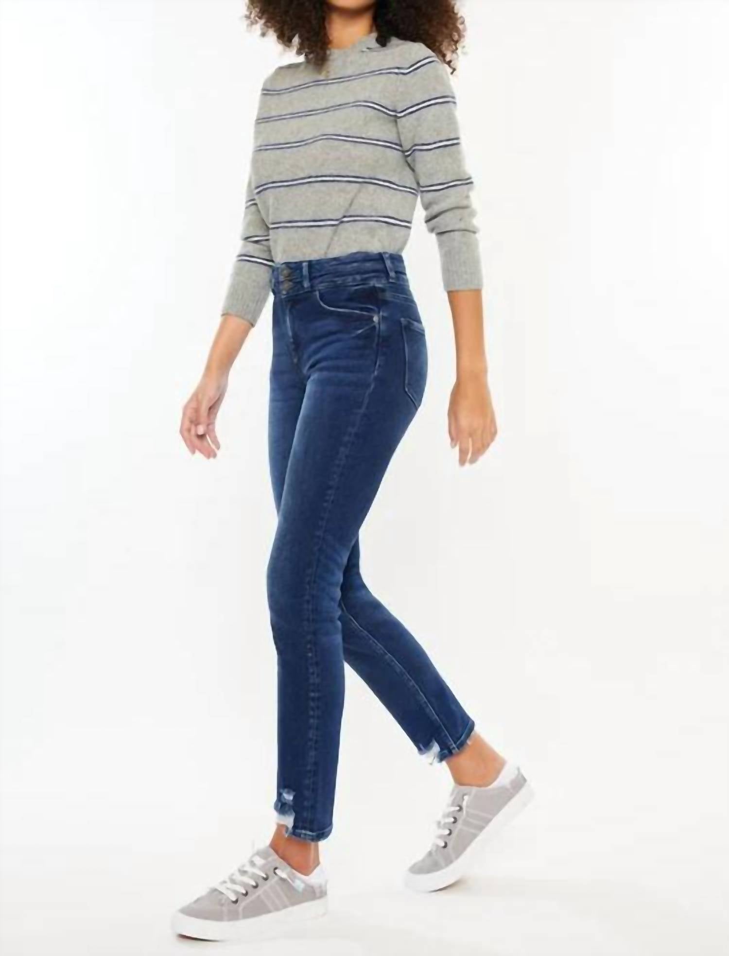 Kancan - High Rise Slim Straight Jeans
