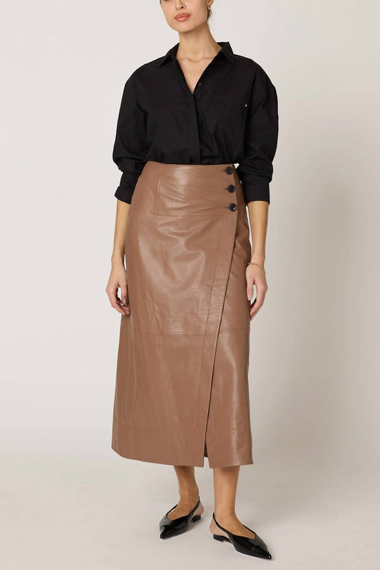 Cleobella - Livia Leather Midi Skirt