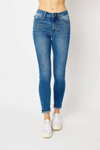 Judy Blue - High Waist Cuffed Hem Skinny Denim Jeans
