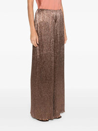 forte forte Froisse Lame Regular Waist Palazzo Pants in poudre - women's pants - detail view