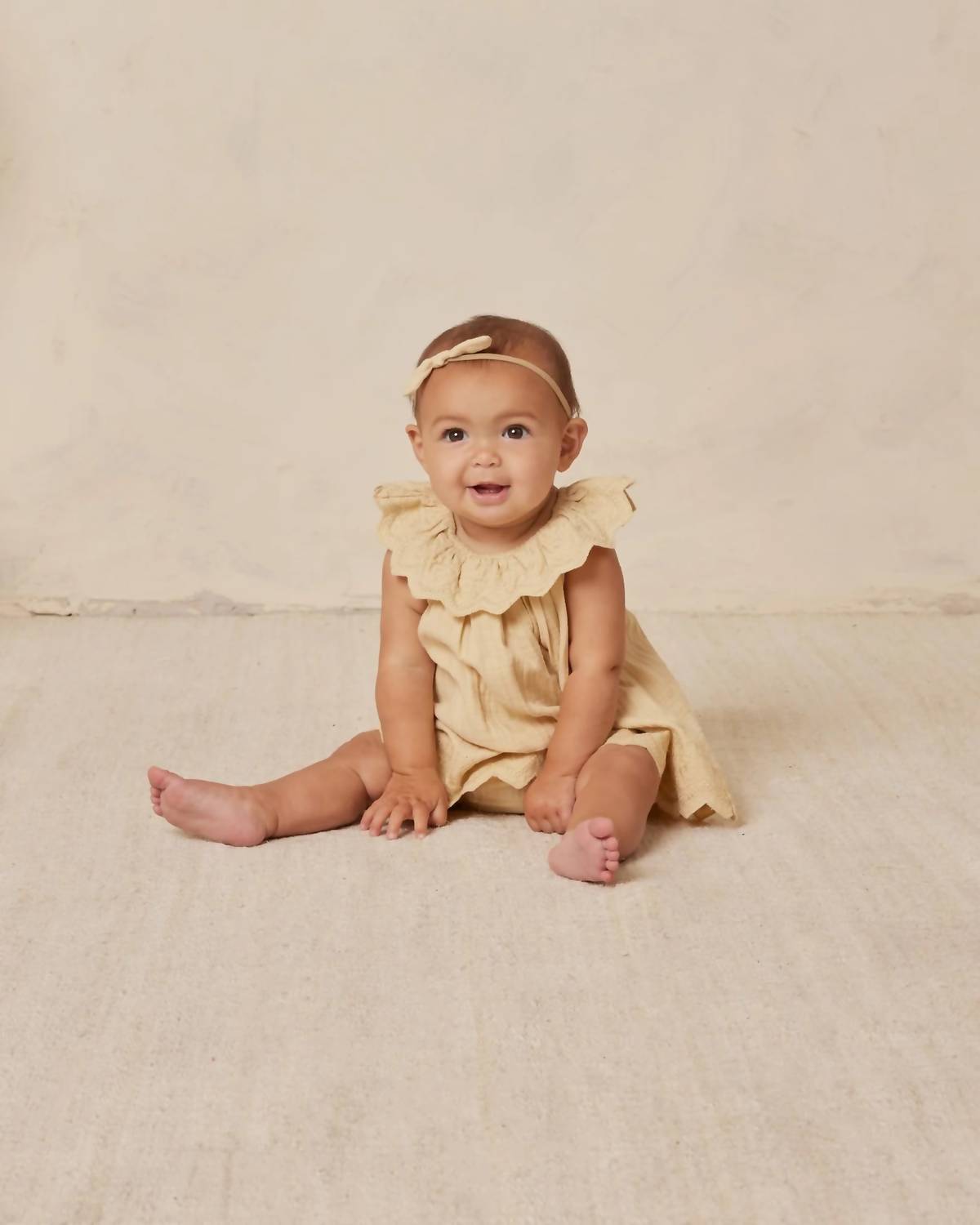 Quincy Mae Isla Dress in lemon - kids' dress