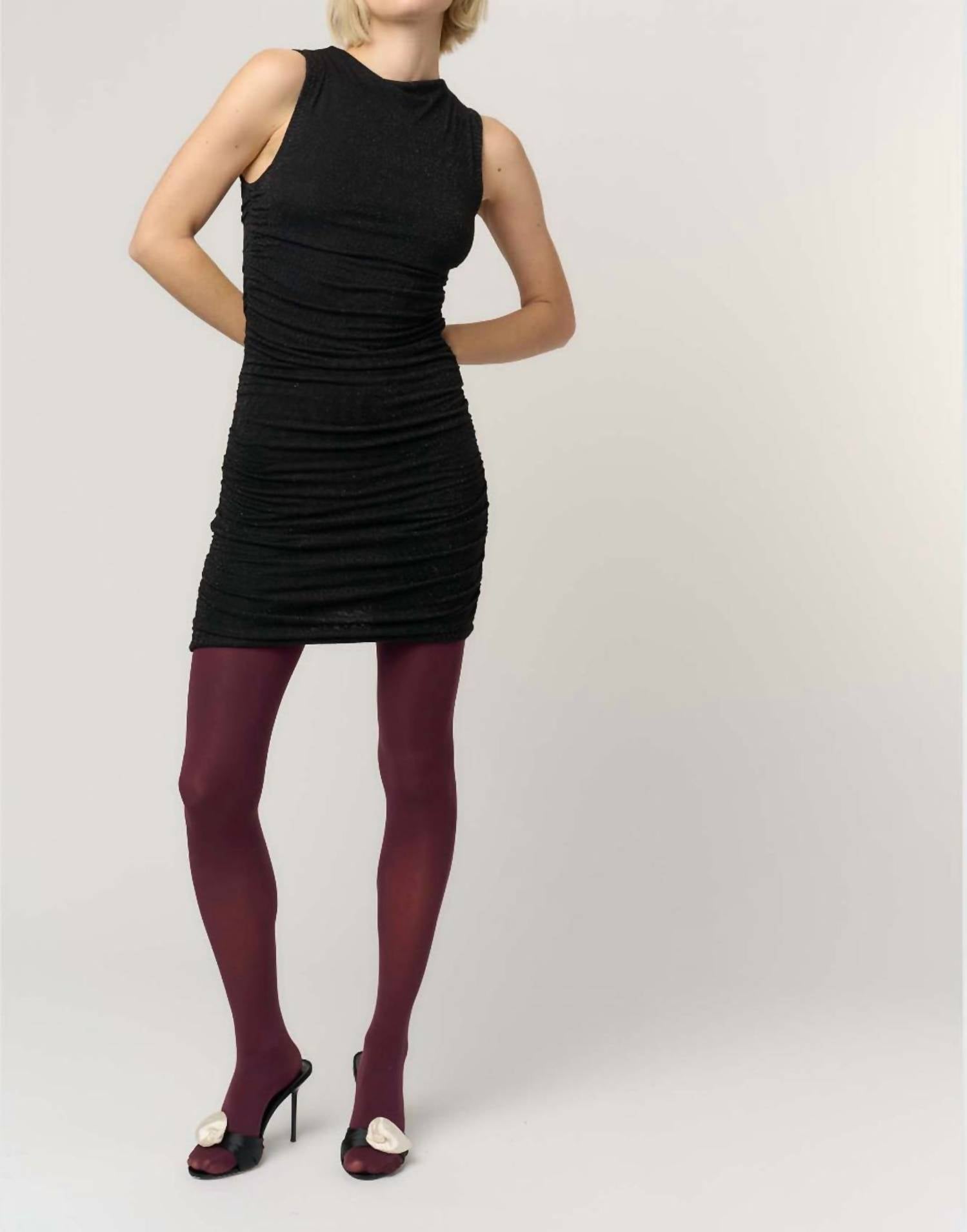 PROJECT SOCIAL T In The Groove Lurex Dress in the groove lurex dress in black - women's dress