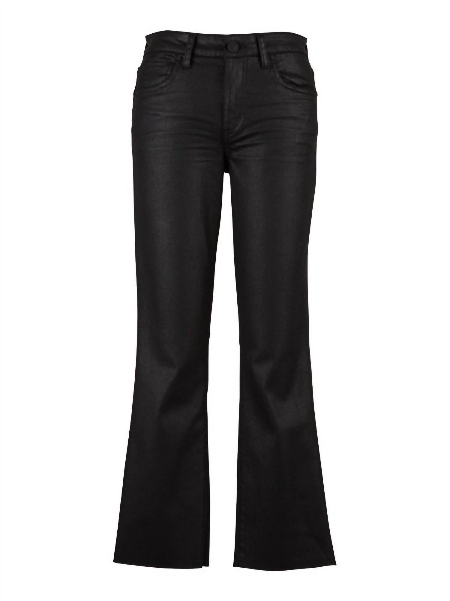 Kut From The Kloth - Kelsey Coated High Rise Ankle Flare Raw Hem Pants