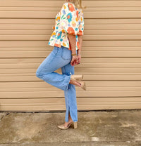 Aureum - April Front Tie Floral Top
