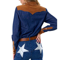 Saints & Hearts - Corduroy and Denim Western Shirt