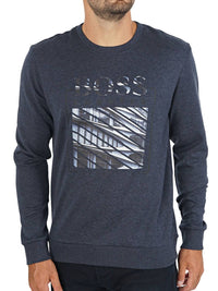 Men Salbo Iconic 3 Tonal Embossed Logo Slim Fit Sweatshirt