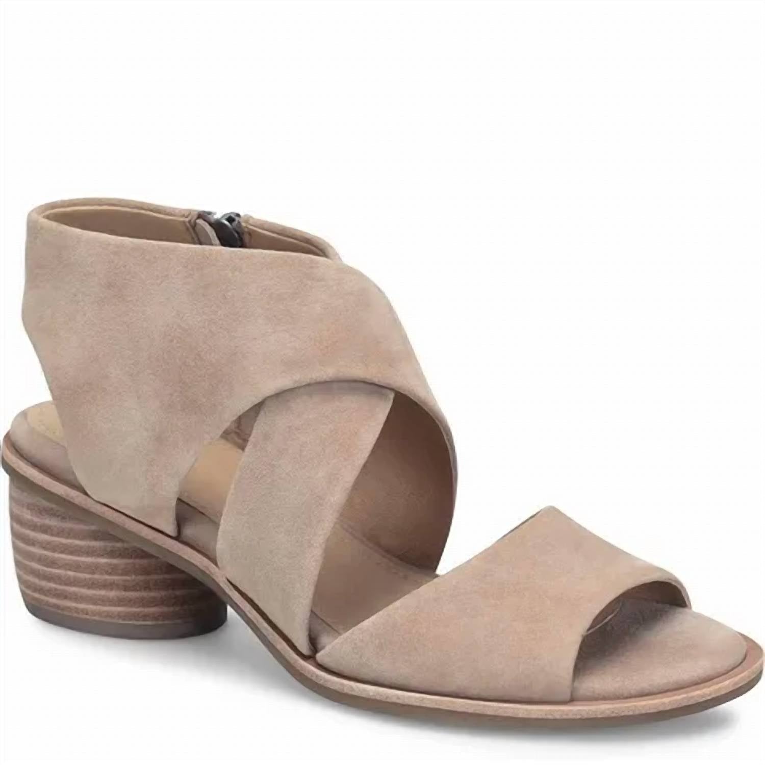 Sofft Women's Camille Sandal in stone suede - women's sandal