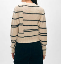 White + Warren - Cashmere Broken Stripe Sweater