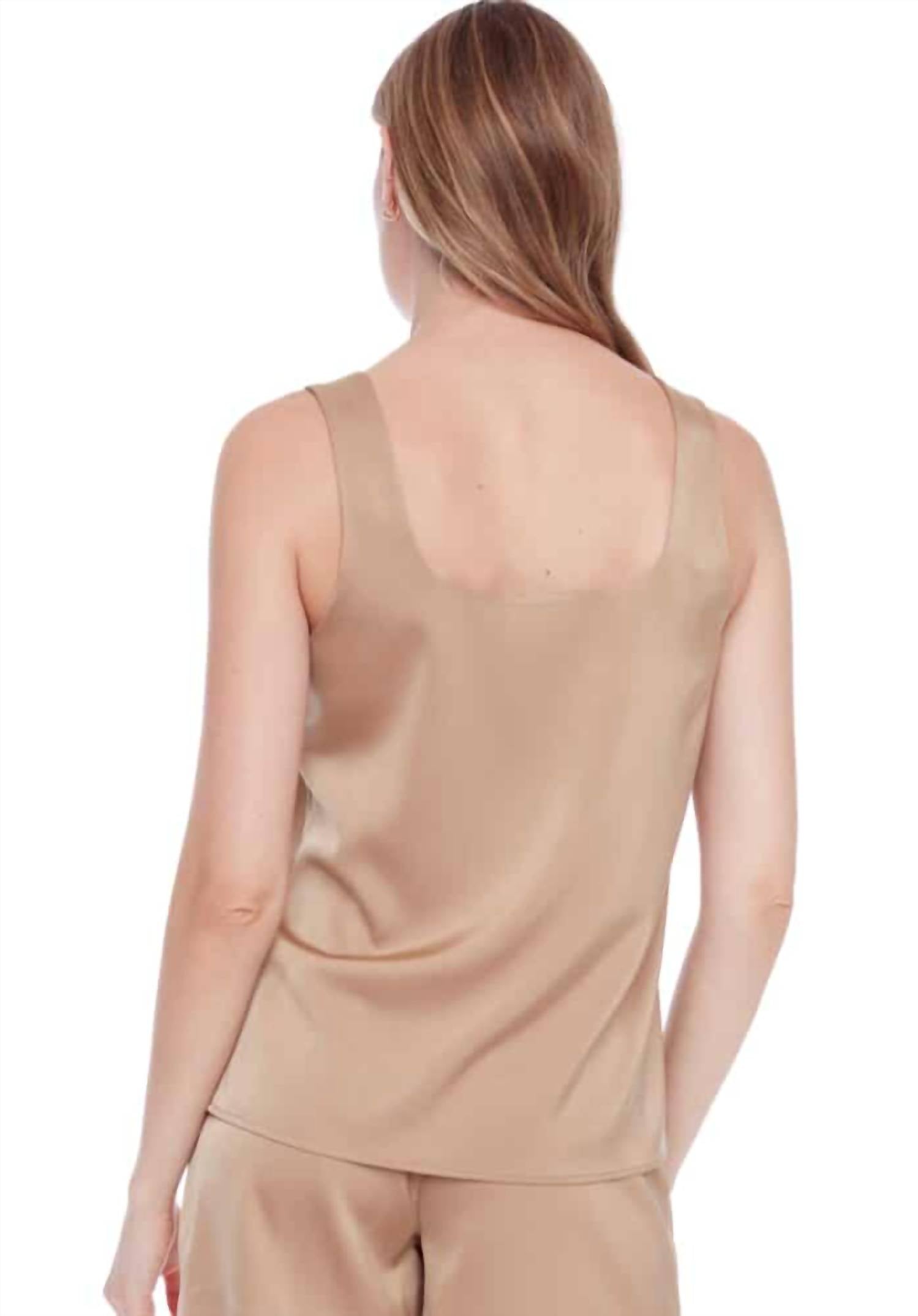 I Love Tyler Madison - Rosalie Solid Satin Tank Top