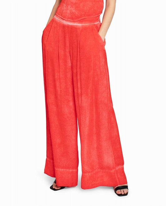 Nicole Miller - Garment Dyed Silk Wide Leg Pant