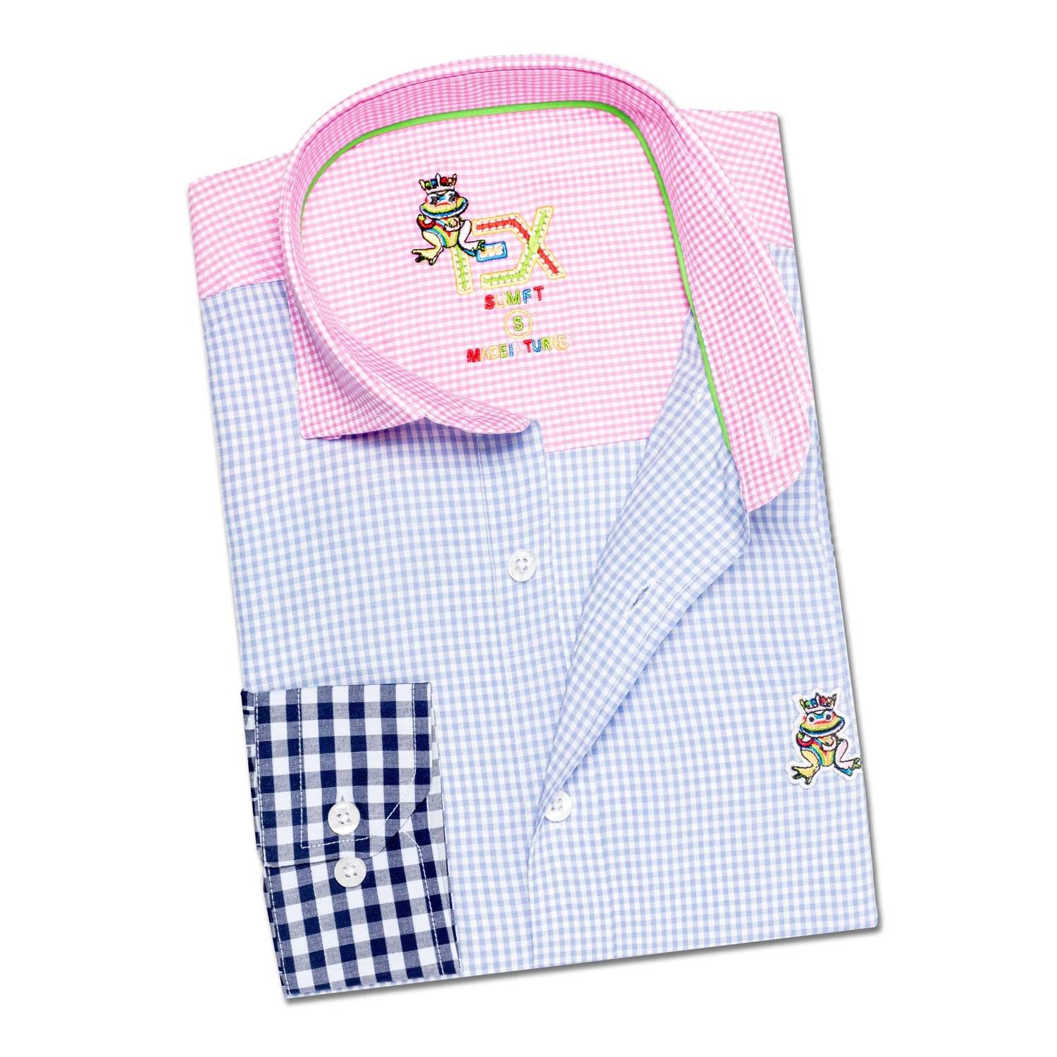 Eight X - Frog Plaid Combo Button Down Shirt