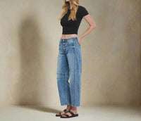 Vervet By Flying Monkey - Kate High Rise Barrel Leg Jeans