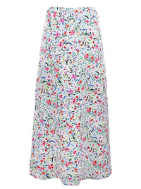 Finley Slim Whimsy Floral Maxi Skirt in white multi - women's skirt - alternate view