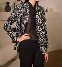 Joseph Ribkoff - Zebra Print Double Breasted Blazer