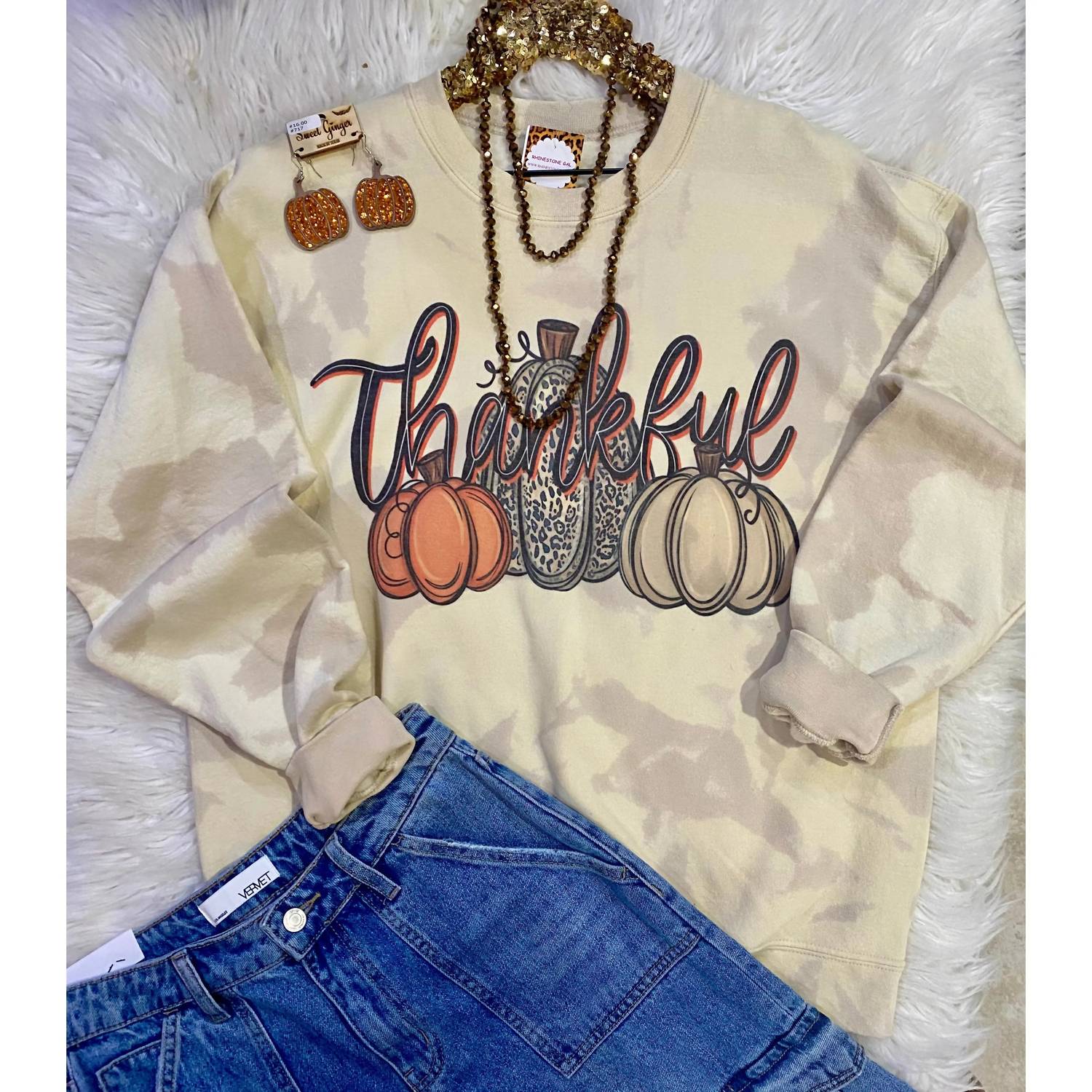 Echo Charlies - Women's Thankful Pumpkin Sweatshirt