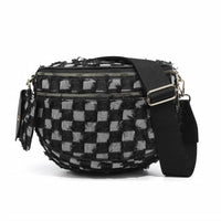 Julia Rose - Women's Carli Woven Denim Sling Bag