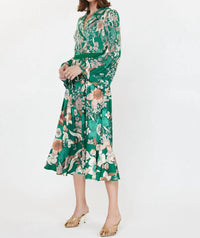 Current Air - Floral Pleated Midi Dress
