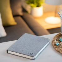 Gingko Design Linen Fabric Smart Book Light in urban gray - item
