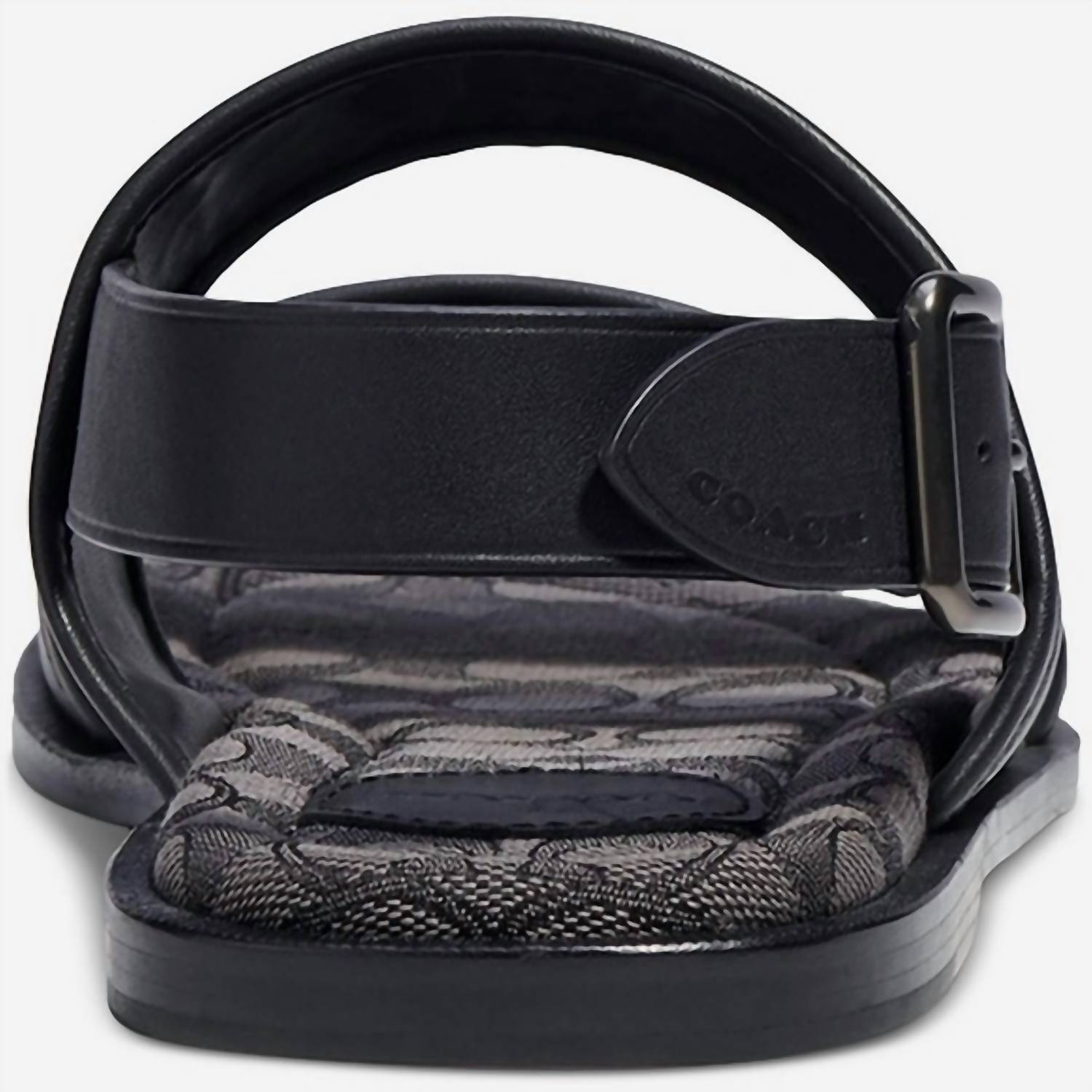 Coach Men's Leather Two Strap Sandal in black - men's sandal - view 4