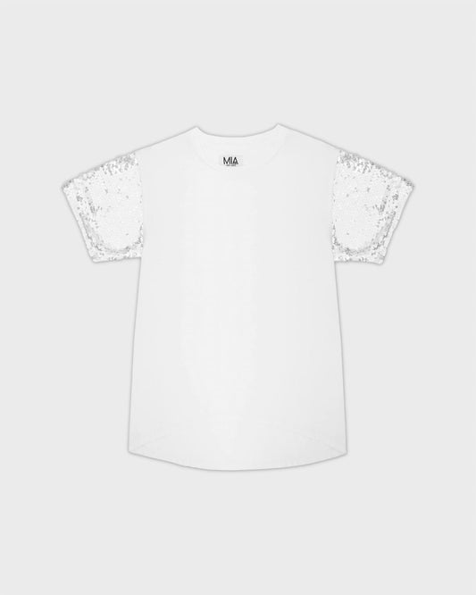 Mia - Girl's Sequin Sleeve Tee