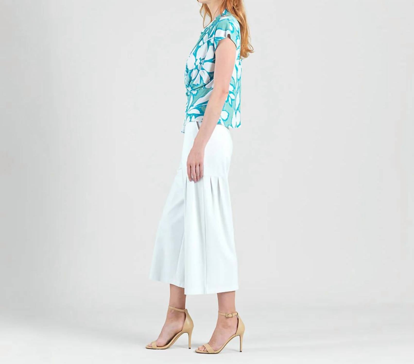 Clara Sunwoo - Floral Drape Neck Top