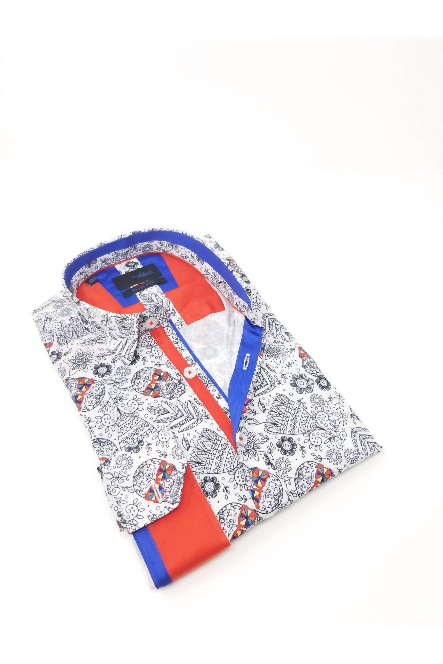 Eight X - Psychedelic Sugar Skull Button Down Shirt