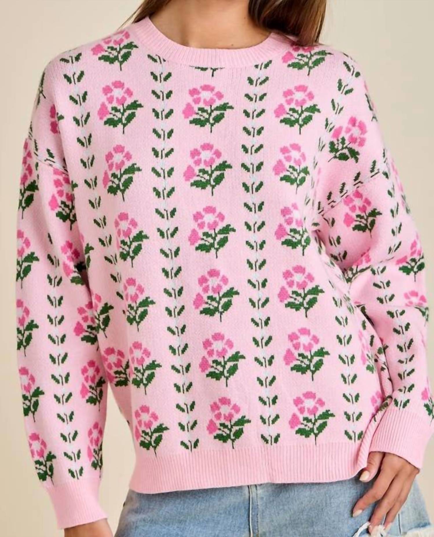 Mainstrip Marilla Sweater in pink - women's sweater