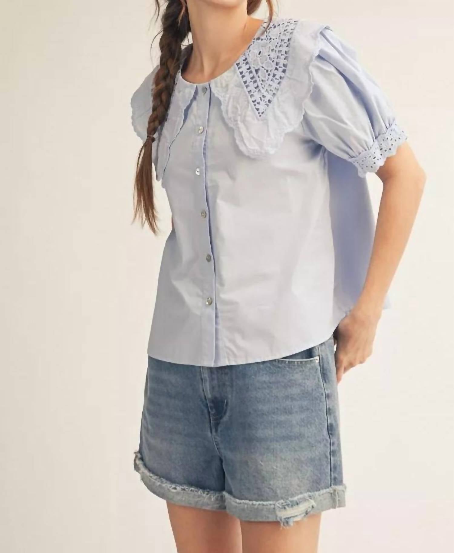 Jodifl - Women's Vintage Darling Lace Collar Top