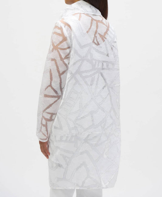 Joseph Ribkoff - Abstract Organza Cocoon Jacket