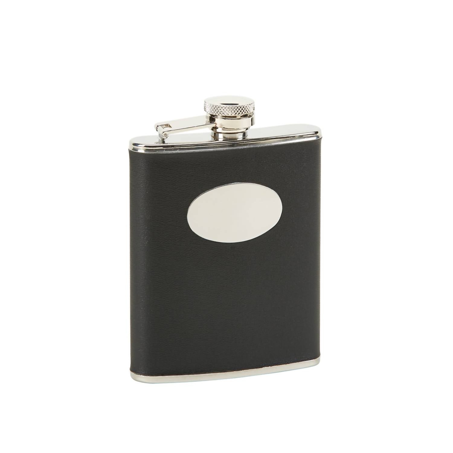 Creative Gifts International - Leatherette Flask with Engraving Plate