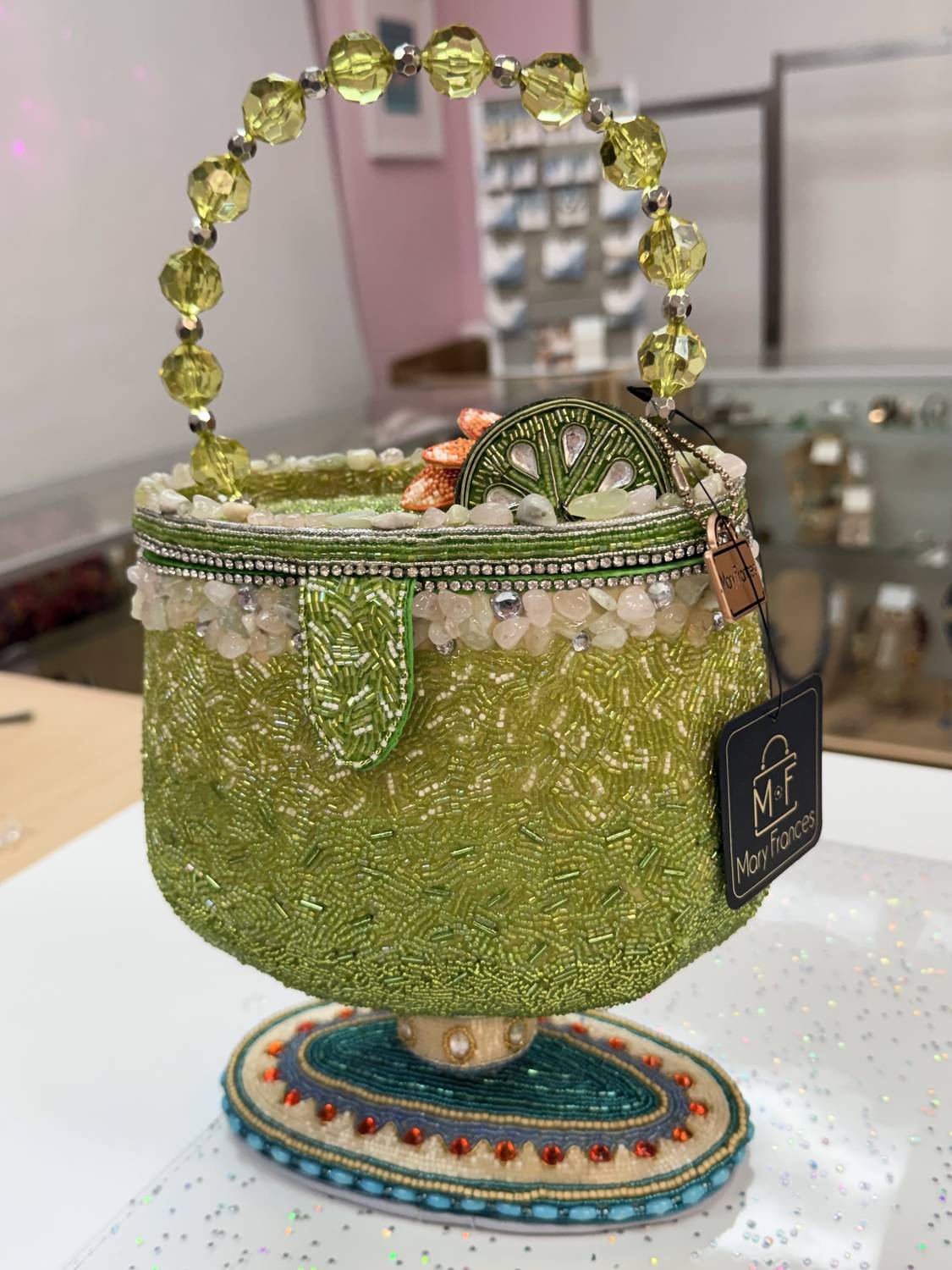 Mary Frances - Salty Beaded Handbag