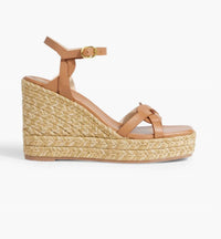 Stuart Weitzman - Women's Braided Leather Espadrille Wedge Sandals