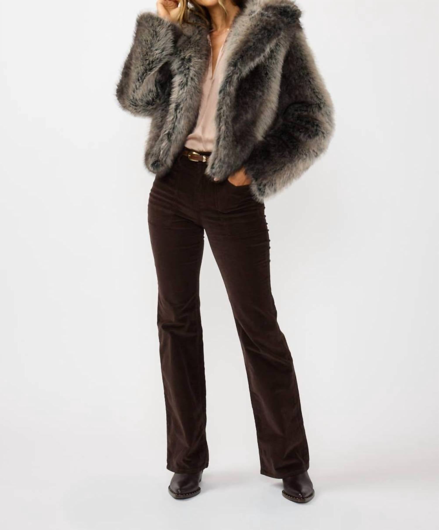Lovestitch - Ombre Faux Fur Jacket